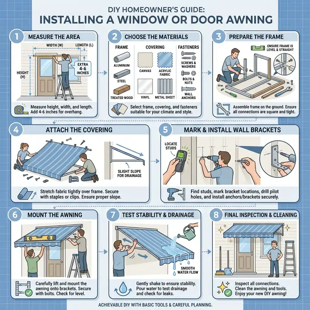 Step-by-Step DIY Awning Installation Process