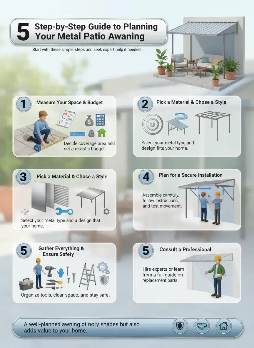 Simple 5 Steps for Planning Your Metal Patio Awning