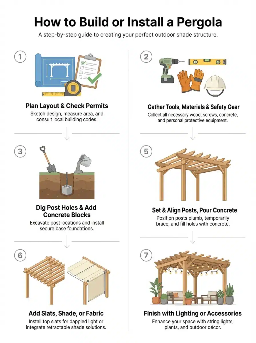 How​ tо Build​ оr Install​ a Pergola