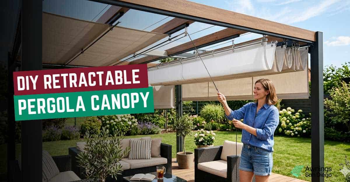 DIY Retractable Pergola Canopy