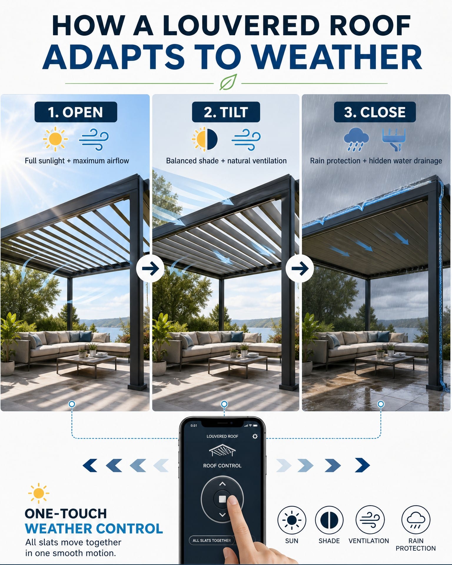 What the Key Features of a Louvered Roof System
